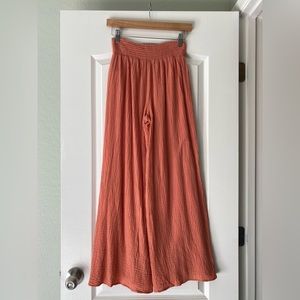 Forever 21 Boho Smocked Waist Flowy Pants - Cotton - Small